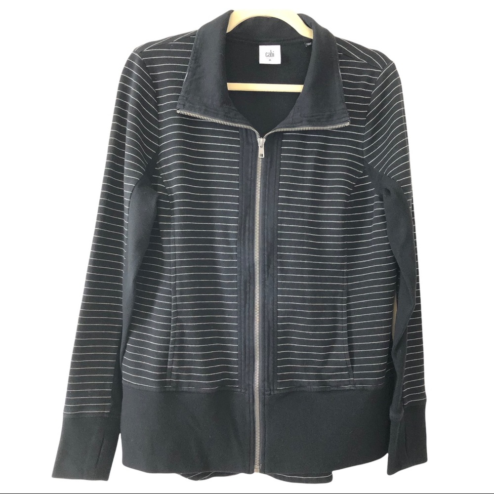 Cabi Striped Sprint Jacket Athleisure size Medium